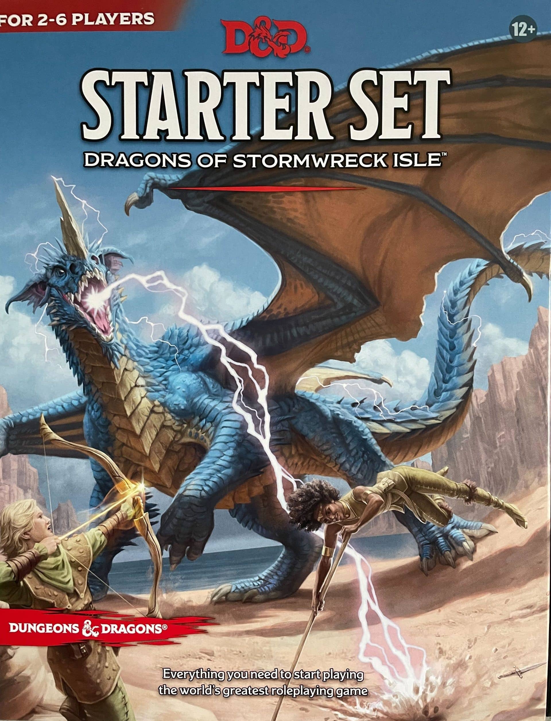 Dungeons-&-Dragons Starter Set Drachen von Stormwreck Isle - Cover mit blauer Drachen-Kampfszene