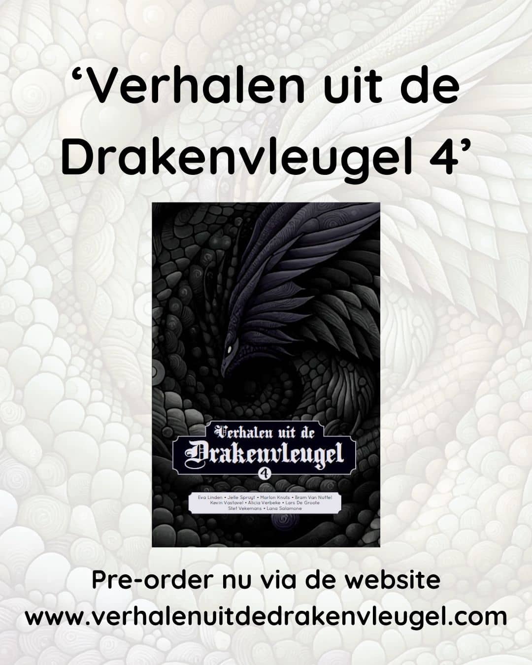 Cover-Werbung für Verhalen uit de Drakenvleugel 4, eine niederländische Fantasy-Anthologie, inspiriert von Dungeons & Dragons.